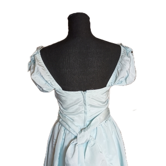 Gunne Sax Vintage Southern Belle Light Blue Prom Dress Size Jr 7 - Picture 4 of 15